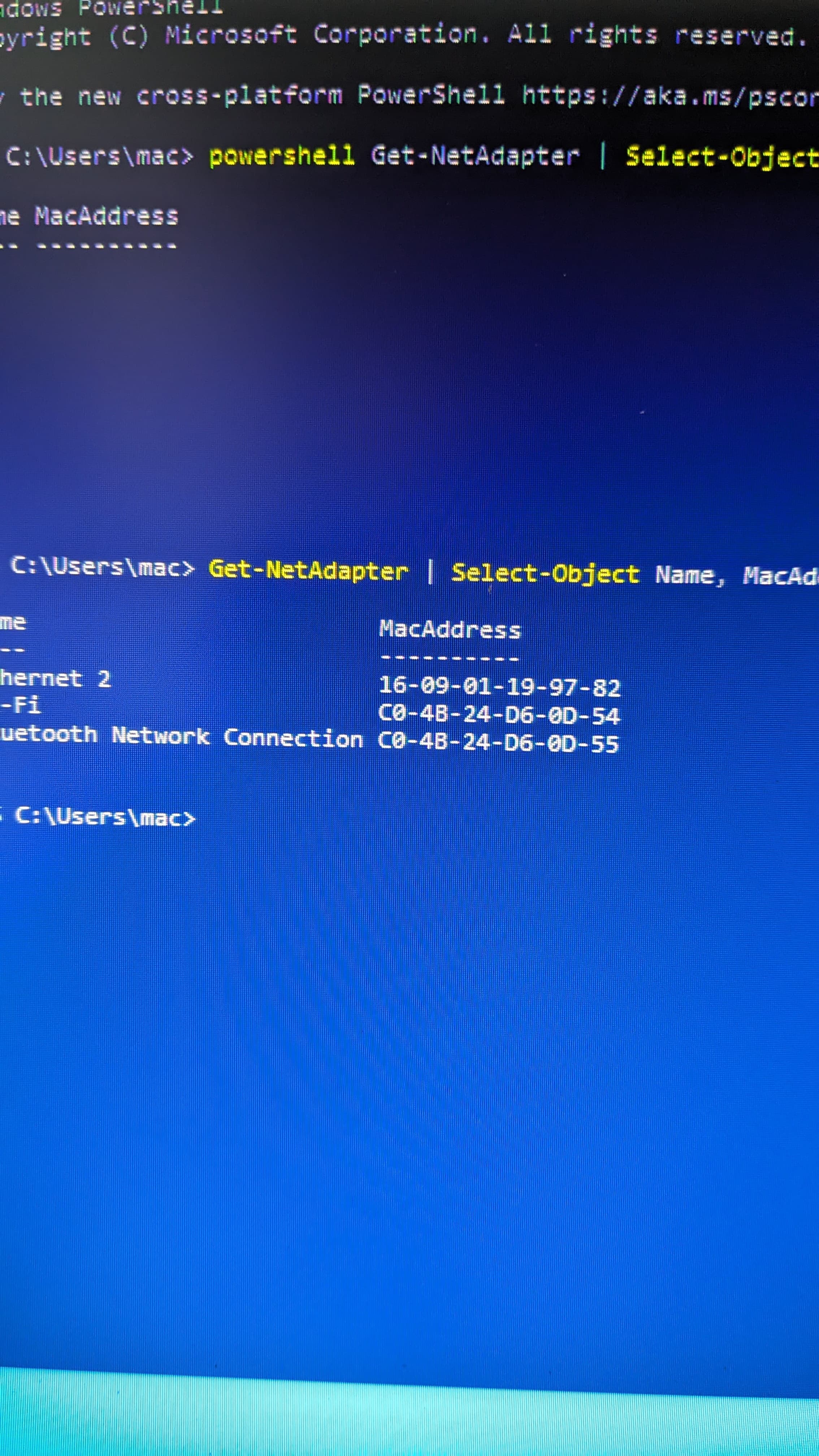 The original network adapters in Windows