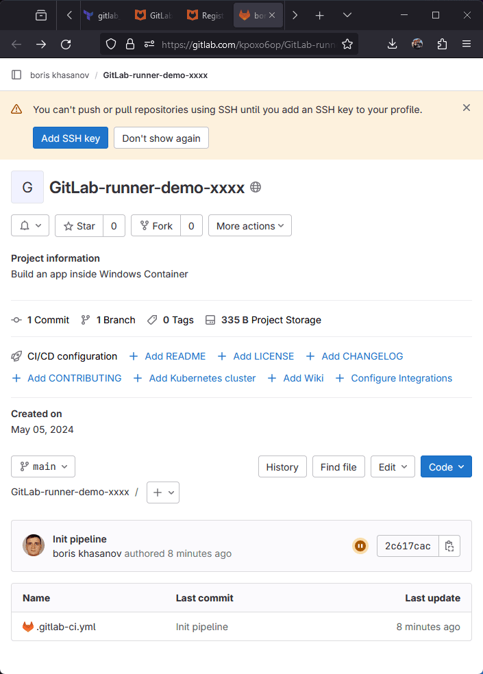 GitLab project